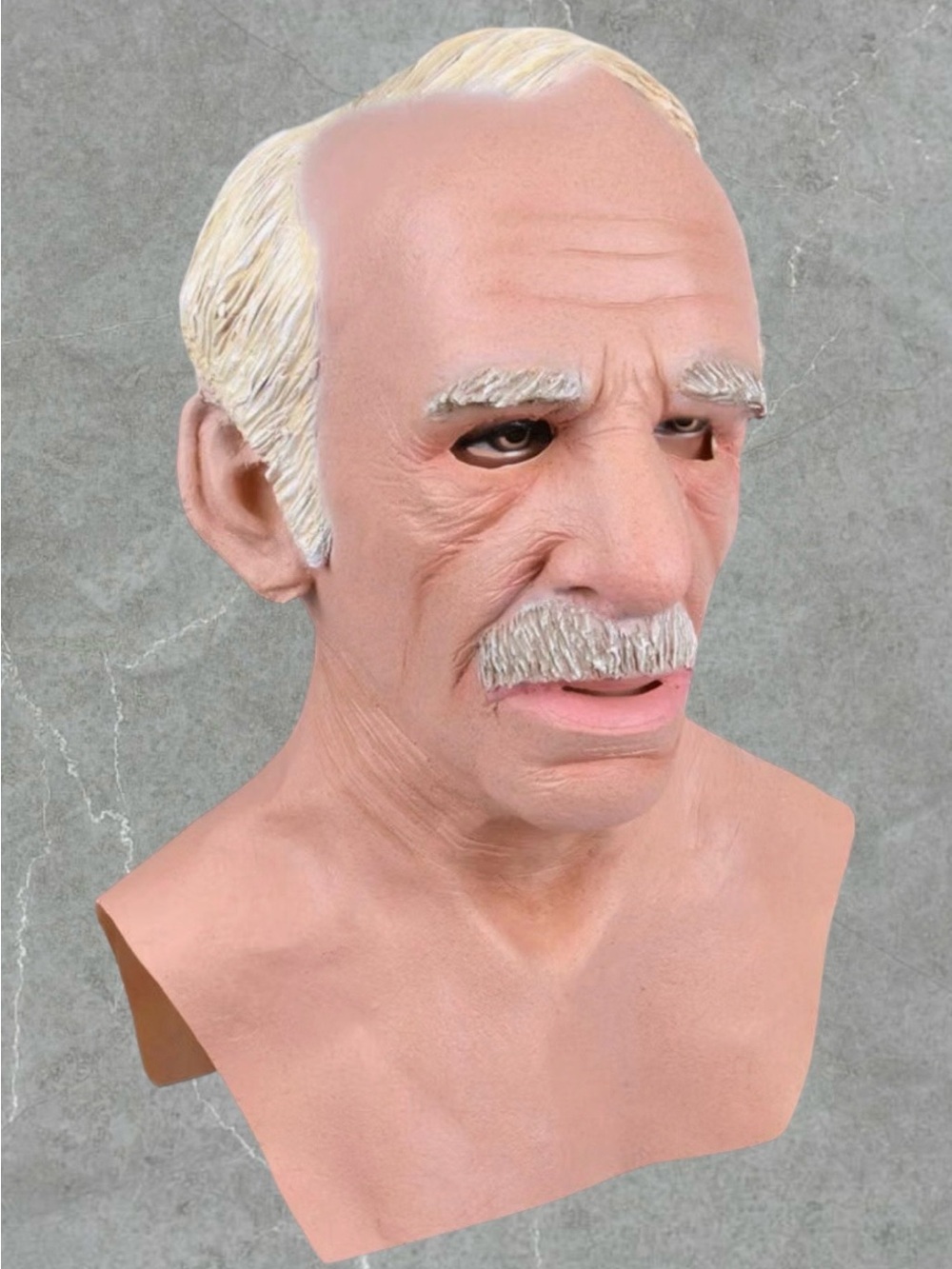 Halloween Realistic Old Man Latex Mask
